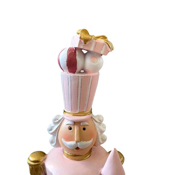 Balsam & Fir PINK GOLD NUTCRACKER Soldier Figurine 18in Christmas Holiday NEW - Picture 3 of 16